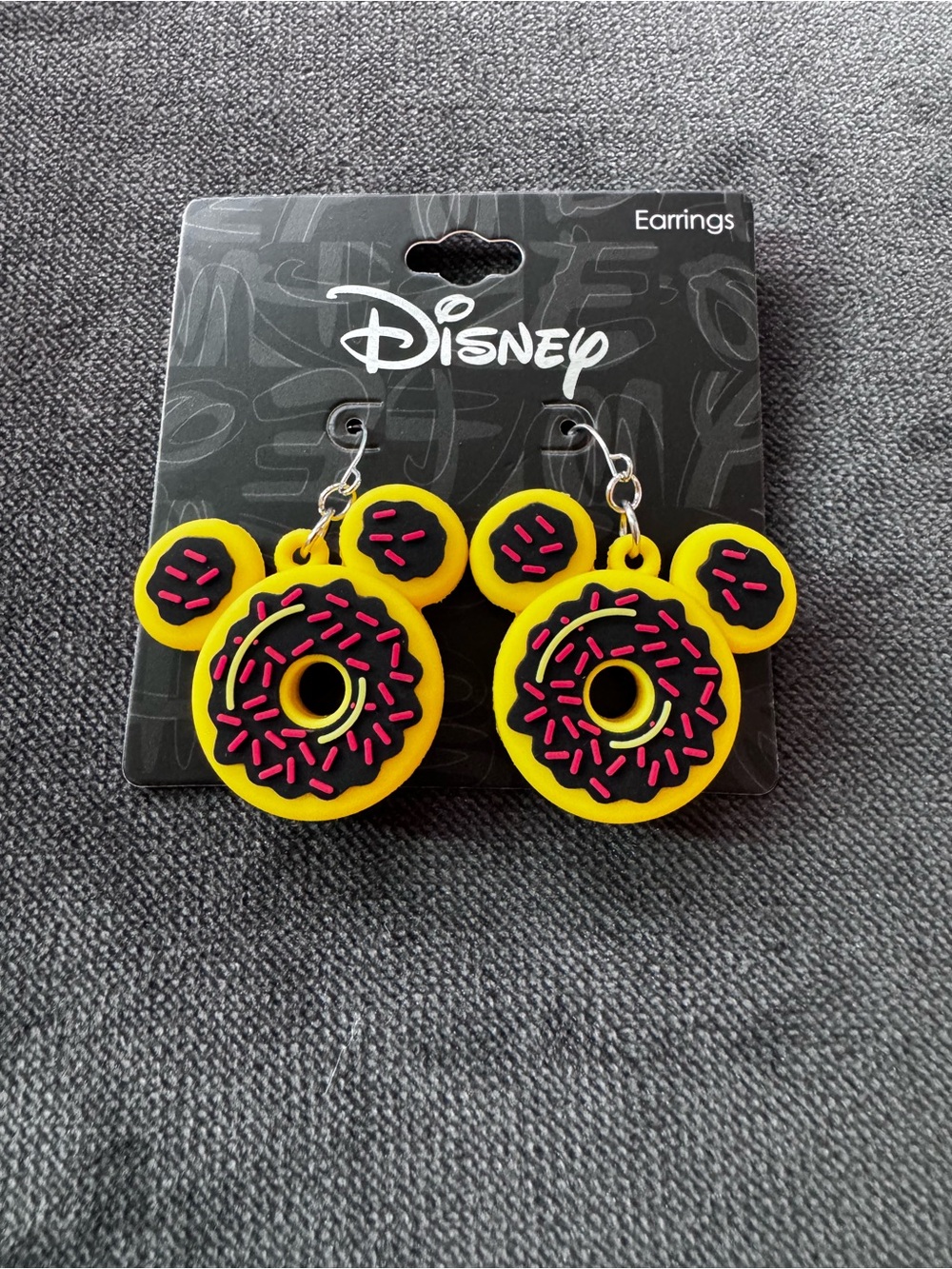 NWT Disney Mickey Mouse Donut Dangle Earrings